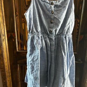 Cat & Jack Light Blue Button-Up Kids Dress